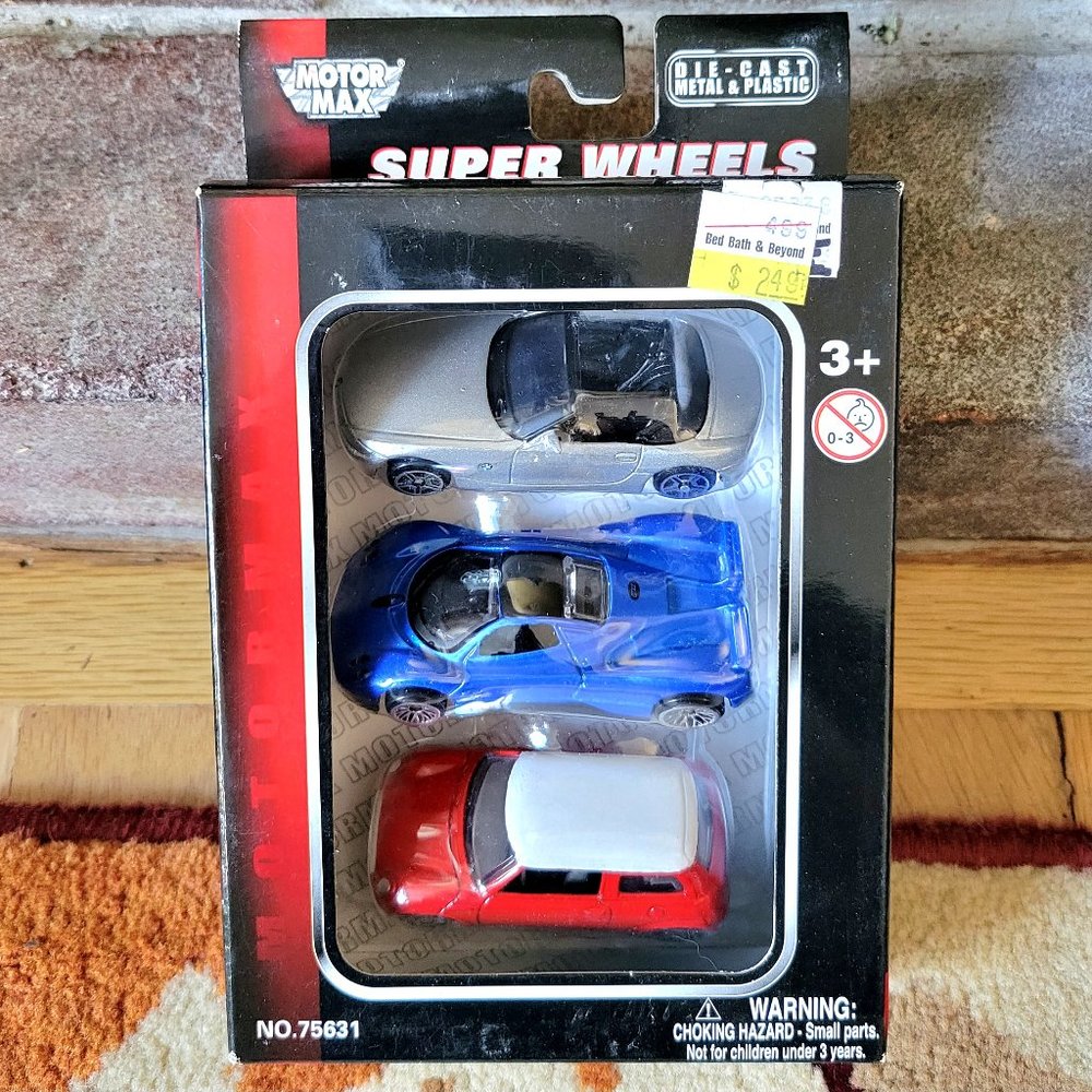 Motor Max - Super Wheels - 3 Pack Model toy car set - No. 75631